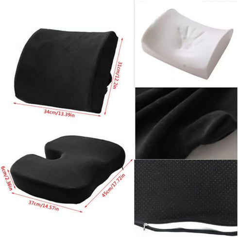 Genrico Office Chair Back Cushion,Memory Foam Cushion for Lumbar,Driver Back Support Pillow | For Home School Car SUV