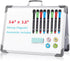 Small Dry Erase White Board, TSJ OFFICE 12" x 16" Mini Easel Desktop Double Sided Magnetic Board