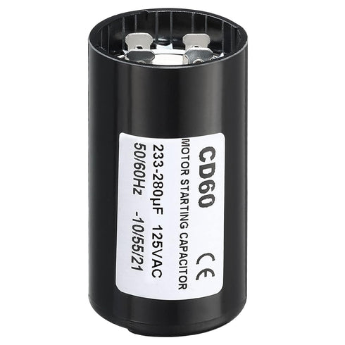 PATIKIL Motor Start Capacitor, 233-280uF/Mfd, 125V 50/60Hz CD60 for Electric Motor Starting