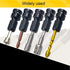 DCA 4PCS 1/2 inch Square Drive to 1/4 inch Hex Female Socket Adapter for Impact Wrench