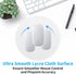 Dapesuom Round Mouse Pad, 8.7 x 8.7 Inch, Cute Small Mouse Mat, Washable Non-Slip Rubber Base, White