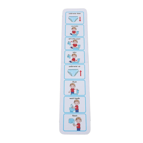 SPYMINNPOO Potty Training Chart, Visual Bathroom Routine Poster with Laminated Step by Step