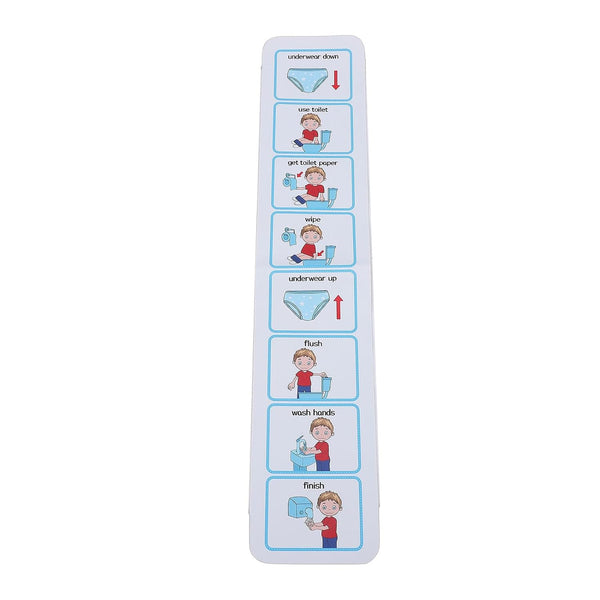 SPYMINNPOO Potty Training Chart, Visual Bathroom Routine Poster with Laminated Step by Step