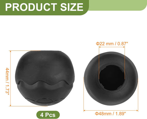 0.87 Inch uxcell Chair Feet Covers, Anti-Sinking Rubber Ball Feet Fit for Legs, Chair Leg Caps for Camping, Outdoor