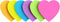 Heart Shape Sticky Notes, 6 Bright Colorful Pads, 75 Sheets/Pad, Self-Sticky Note Pads