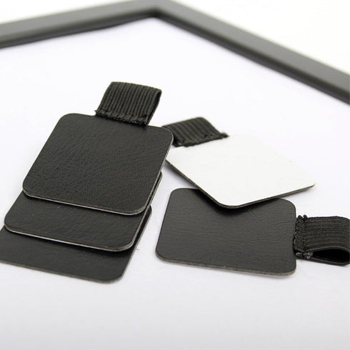 yueton 5pcs Self-Adhesive Leather Pen Holder with Elastic Loop for Notebooks