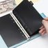 Black A6 Cash Envelopes, 12pcs Zippless Budget Binder Pocket with Index Divider and 2pcs Tabs Stickers for Cash Stuffing