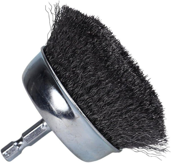Century Drill & Tool 76223 Fine Crimped Cup Wire Brush, 2-3/4" for Rust, Paint, and Weld Spatter Removal