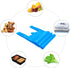 LazyMe Plastic Grocery T Shirt Bags with Handles, 12 x 20 Inch, Blue, 50 Pcs for Shopping and Restaurant