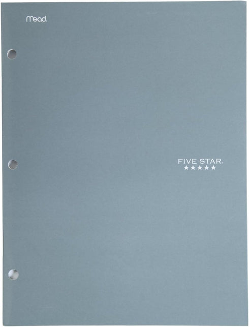 Five Star 4 Pocket Folder, Gray (72103), 2 Pocket Folder Plus 2 Additional Pockets