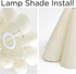 KUNJOULAM Cute Small Table Lamp, Modern Bedside Nightstand Lamp with Fabric Lampshade, Metal Base for Bedroom Home