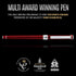 Scriveiner Deep Crimson Red Rollerball, Stunning Red Lacquer Luxury Pen with Chrome Finish, Gift Set