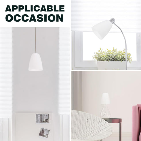 40Mm Garneck Plastic Lamp Shade Replacement Center Hole White Desk Lamp Cover Decorative Lampshade for Nightstand