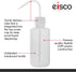 EISCO Wash Bottle, 500ml, Low Density Polyethylene, Translucent and Unbreakable with Leak-Proof Delivery Tube