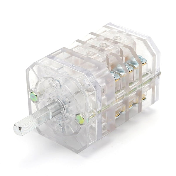ZKWYVYZC LW12-16/TM111111.3 16A Three Position Three Pole Transparent Univeral Changeover Rotary Cam Switch