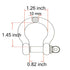 2 Pcs 3/8 Inch 304 Stainless Steel D Ring Shackles, 10 mm Screw Pin Anchor Shackle for Traction Steel Wire