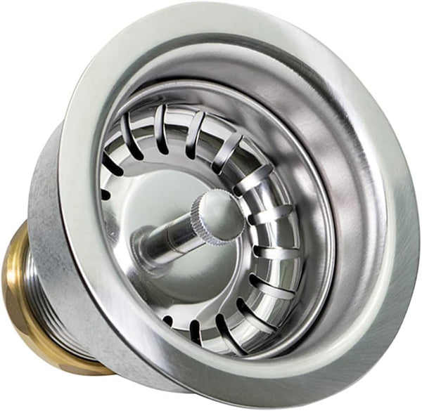 Highcraft 9754 Kitchen Sink Stainless Steel Drain Assembly with Strainer Basket, 1 Count