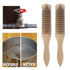 5 10.4" Pcs Wire Brush for Rust Removal, Heavy Duty Steel Wire Scratch Brush with Curved Wood Handle, Metal Bristle