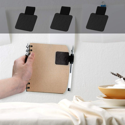 Pen Loop Holder Set, 12 Pack Self-Adhesive Pencil Holder, Elastic Design for Notebooks, Journals, 12 Colors