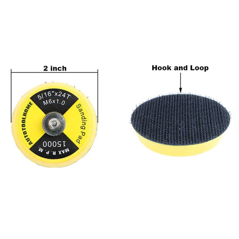 2 Inch Hook and Loop Sanding Pad - 9 Pack Replacement Backing Pad for Sanding Discs