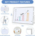 Dry Erase White Board, 16 x 12 inches Double-Sided Magnetic Monthly Planner with Stand for Kitchen, School