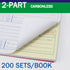 Gimehome 2-Part 7-5/8" 11" 200 Sets 4 Page(1pack) Money and Rent Receipt Book Carbonless x Spiral Bound per Book
