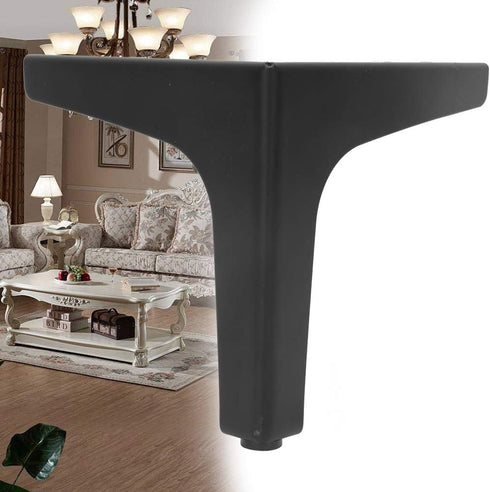 Bognajin 4 (13 (1.8 Pcs Black Iron Electroplated Furniture Cabinet Legs, Modern Design for Bedside Table Coffee Table
