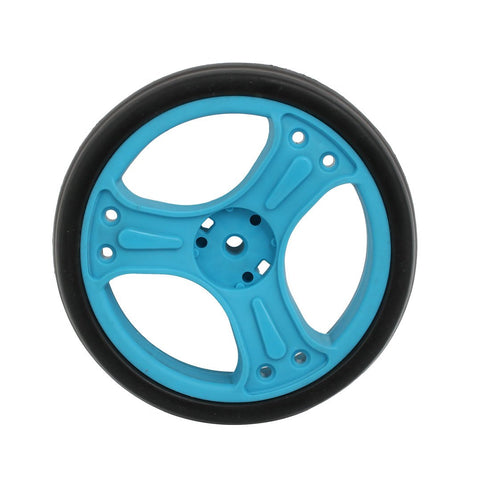 uxcell 2pcs 150mm 6 Inch Dia Plastic Single Wheel Pulley Rolling Roller Blue 8mmx25mm