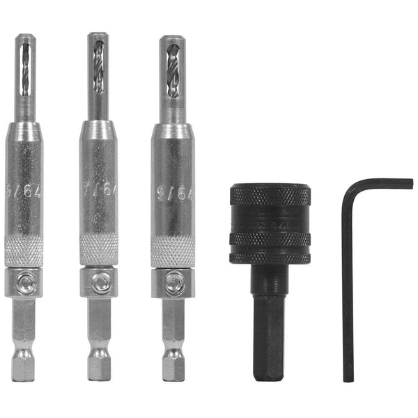 Make it Snappy Tools 45400 - 3-Piece Self Centering Hinge Bits Set with Quick Change Chuck