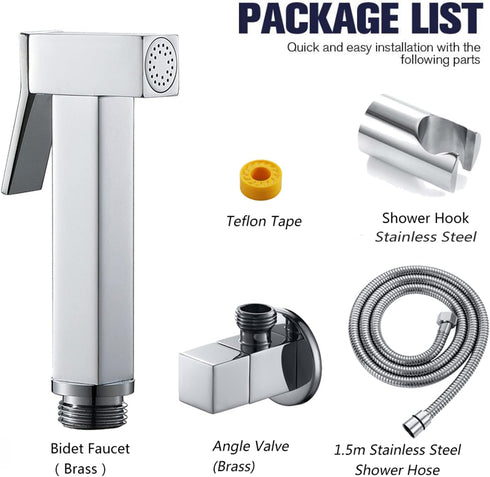 ZLOCYIVHE Set, Handheld Sprayer Kit, Brass Toilet Handheld Bidet Cloth Diaper Sprayer Bidet Sprayer for Toilet
