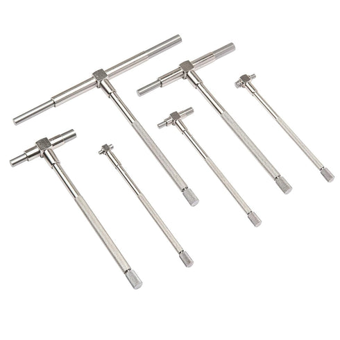 6 Set, 5/16" 6" Set (5/16" 6") Beslands Pc Telescoping Gage - Range, T-Bore Hole Gauges w/Pouch, High Precision