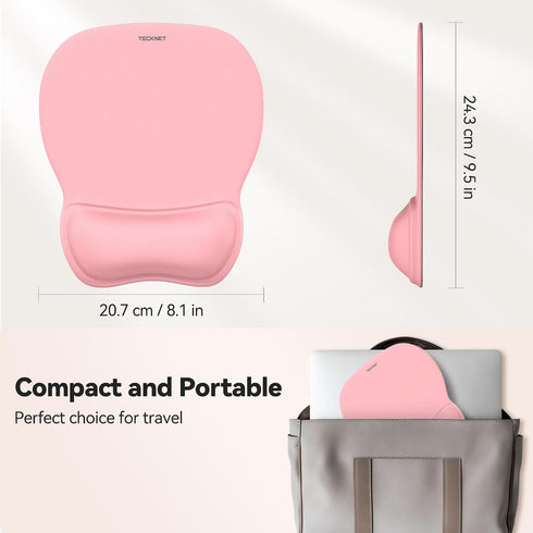 TECKNET Gel Mouse Pad with Wrist Rest, Ergonomic Office Mousepad with Wrist Support - Non-Slip & Smooth Surface