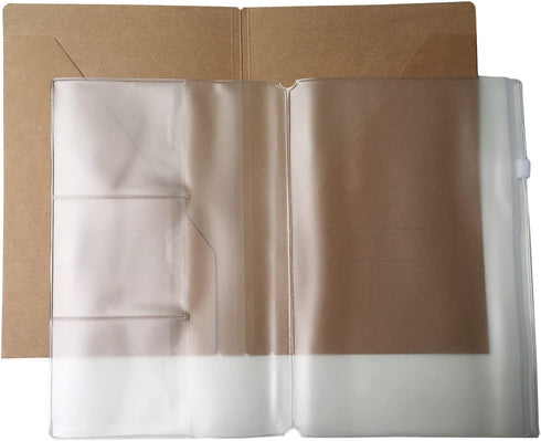 Wanderings 2-Pack Zipper Case and Kraft Card Sleeve Holder for A5 Travel Journals