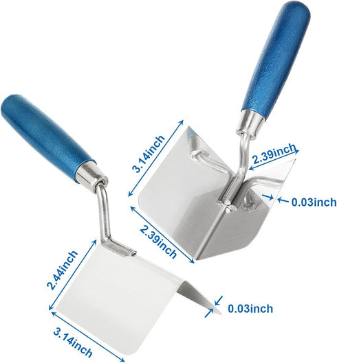 2 Pack Drywall Corner Tool Set, 3 Inch Drywall Outside Corner Knife and Inside Corner Knife, with Soft Grip Handle, Stainless Steel Outside Inside Corner Drywall Tool by DAJAVE