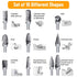 Double Cut Tungsten Carbide Carving Bits, 10 Pcs Rotary Burr Set for DIY Woodworking