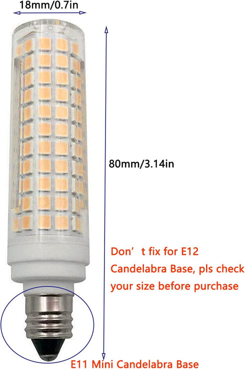 Lxcom Lighting E11 LED Corn Bulb 15W Dimmable Ceramic LED Light Bulbs 120W Equivalent 136 LEDs 2835 SMD 1500LM Warm White 3000K T3/T4 JDE11 E11 Mini Candelabra Base for Home Lighting, 4 Pack by Lxcom Lighting