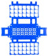 Caplugs Evergreen 240-3204-B8SI Test Tube Rack. for 30 mm Tubes, 21 Places, Polypropylene, Blue