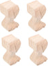 POPETPOP Wooden Rubber Sofa Legs Furniture Accessories, 12x6cm Solid Table Replacement Legs