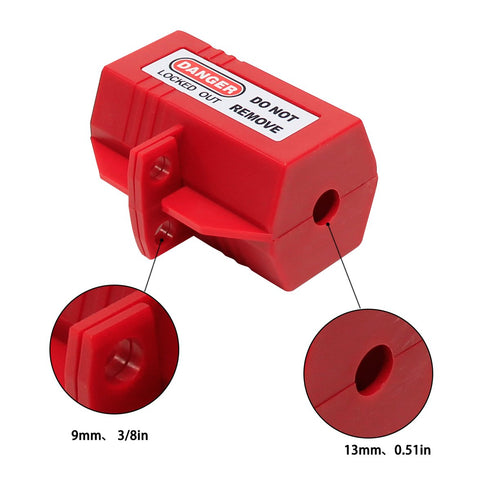 Wisamic Polypropylene Plug Lockout Tagout, 2 x 3-1/2 inch with 2 Locking Holes for 110-125V Plugs