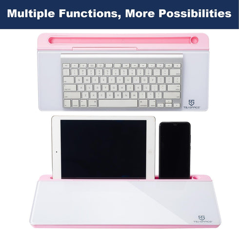 TSJ OFFICE Desktop Whiteboard Dry-Erase Board with Drawer, Computer Keyboard Stand, Desk Organizers for Office & Home