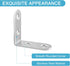 18PCS 1.57'' x 1.57'' L Bracket Corner Brace, Stainless Steel Small 90 Degree Right Angle Bracket with 72PCS Screws