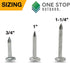 (500 Pack) 1-1/4-Inch Galvanized Roofing Nails - Professional Grade for Fastening Roofing Felt and Insulation