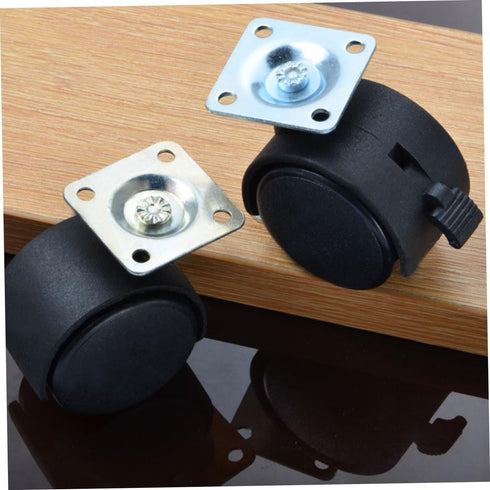 8pcs 1.5 Inch Gadpiparty Nylon Caster Wheels Brake Replacement Casters for Office Chairs Furniture Rolling and Cart
