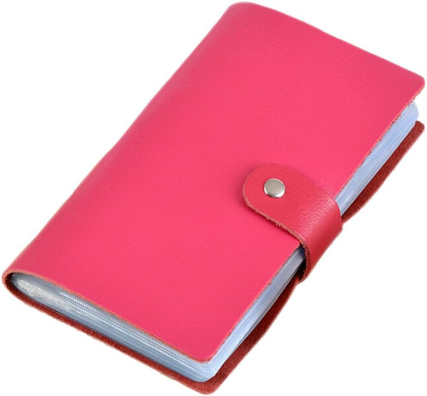 boshiho Leather Credit Card Holder, Business Card Case Book Style, 90 Count Name ID Card Holder