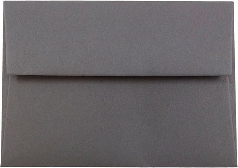 JAM PAPER 4Bar A1 Premium Invitation Envelopes - Dark Grey - 3 5/8 x 5 1/8 - 50/Pack