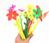 Yansanido Fluent Writing Pen, 12 Pcs 0.5 mm Black Ink, Flower Shape Cute Gel Ink Pen for School Office Supplies