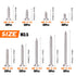 210Pcs 304 Stainless Steel Flat Head Phillips Cross Wood Screw Drive Self-Drilling Screws Assortment Kit [#6 5/16'' to