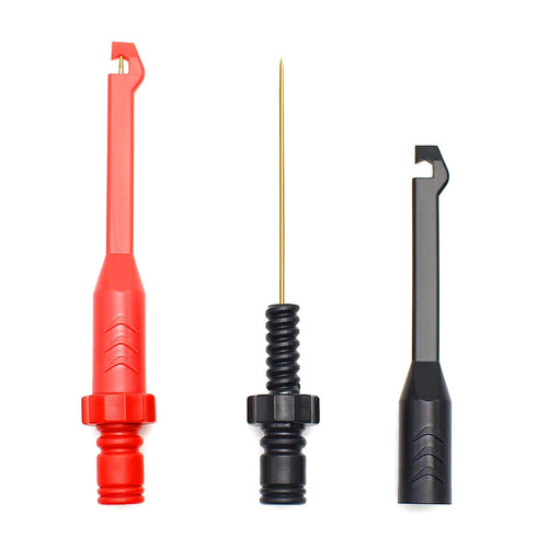 inShareplus Electronic Wire Piercing Probe Clip 2mm, Automotive Diagnostic Tester Tool, Black&Red, 2 Pack