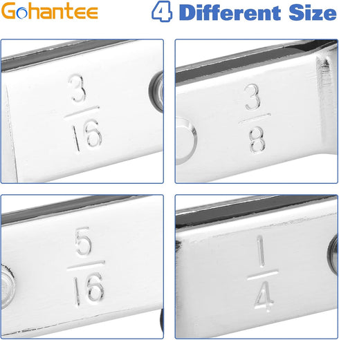 gohantee Hvac Service Wrench Tools Air Conditioner Valve Ratchet Wrench 3/16 to 3/8 5/16'' x 1/4'' with 2 Hexagon Bit Adapter Kit for Air Refrigeration Tools and Equipment Repair Tools Clearance by gohantee
