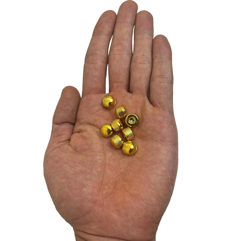 HOKIMEEN M4 0.25 inch 0.35 inch 8 Packs Screw Caps for Light Fixtures, Metal Threaded Cap Nuts, in Height x